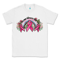 White Cancer ribbon rainbow Cancer Awareness Classic Tee - HowdyJamesFarm