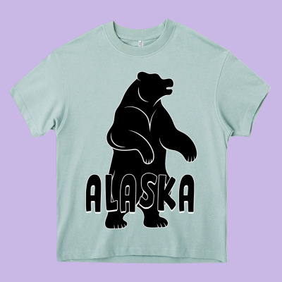 Alaska Bear Heavy Core Tee Designed By Bettercallsaul