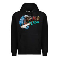 Black Summer Vibes Premium Hoodie - CowhideDigitalArt
