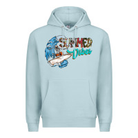Blue Mist Summer Vibes Premium Hoodie - CowhideDigitalArt