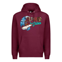 Burgundy Summer Vibes Premium Hoodie - CowhideDigitalArt
