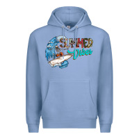 Colony Blue Summer Vibes Premium Hoodie - CowhideDigitalArt