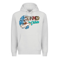 Dove Grey Summer Vibes Premium Hoodie - CowhideDigitalArt
