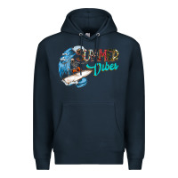 Navy Summer Vibes Premium Hoodie - CowhideDigitalArt