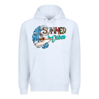 White Summer Vibes Premium Hoodie - CowhideDigitalArt
