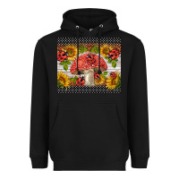 Black ladybug mushrooms Heavyweight Hoodie - BarkalooDesign