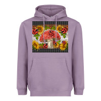 Lavender ladybug mushrooms Heavyweight Hoodie - BarkalooDesign