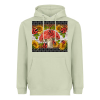 Matcha ladybug mushrooms Heavyweight Hoodie - BarkalooDesign
