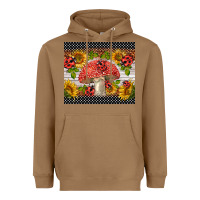Toasted Coconut ladybug mushrooms Heavyweight Hoodie - BarkalooDesign