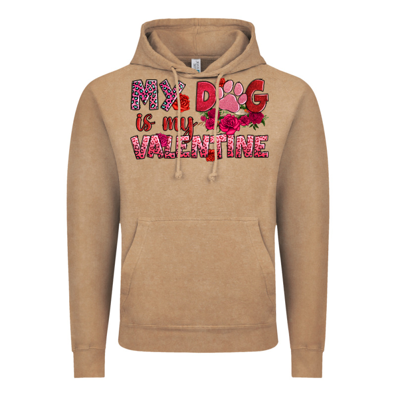 My Dog Is My Valentine Vintage Hoodie by OliviaCreatesArt | Teevron