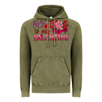 Vintage Olive my dog is my valentine Vintage Hoodie - OliviaCreatesArt