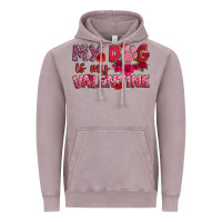 Vintage Zinc my dog is my valentine Vintage Hoodie - OliviaCreatesArt