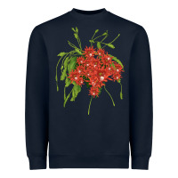 Navy Red Orchid Cactus Heavyweight Sweatshirt - LillyAllenDesigns