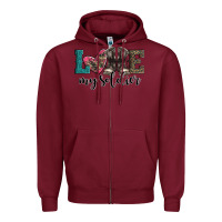 Burgundy armed forces day love my soldier Zipper Hoodie - Artiststas