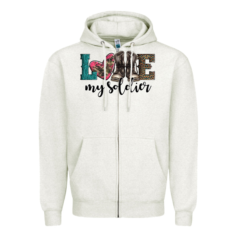 Armed Forces Day Love My Soldier Zipper Hoodie by Artiststas | Teevron
