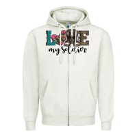 Oatmeal Heather armed forces day love my soldier Zipper Hoodie - Artiststas