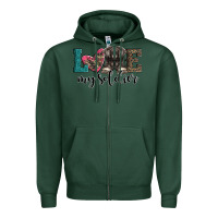 Sports Green armed forces day love my soldier Zipper Hoodie - Artiststas