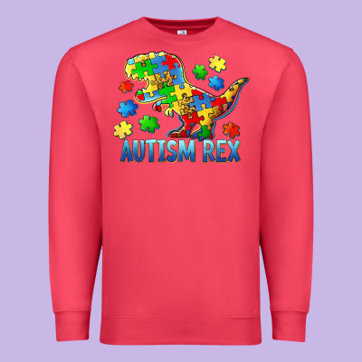 Autism Rex Premium Sweatshirt Designed By Barkaloodesign