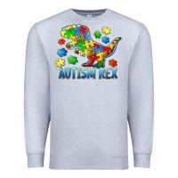 Heather Grey autism rex Premium Sweatshirt - BarkalooDesign