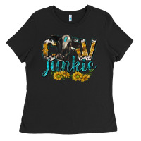 Black Cow Junkie with Cow Ladies Tee - texasbilliewilder