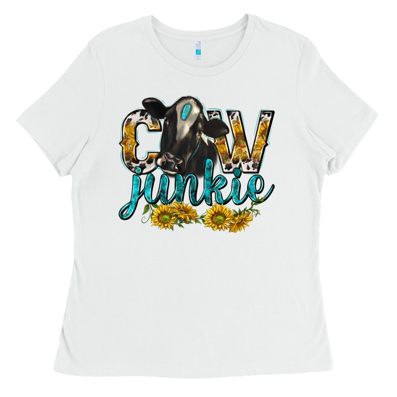 Cow Junkie With Cow Ladies Tee by texasbilliewilder | Teevron