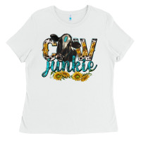 White Cow Junkie with Cow Ladies Tee - texasbilliewilder