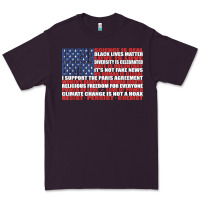 Plum political protest american flag   stand united t shirt Premium Tee - longCreatives