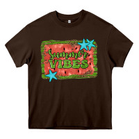 Chocolate Brown summer vibes watermelon Heavy Core Tee - JahusDesignShop