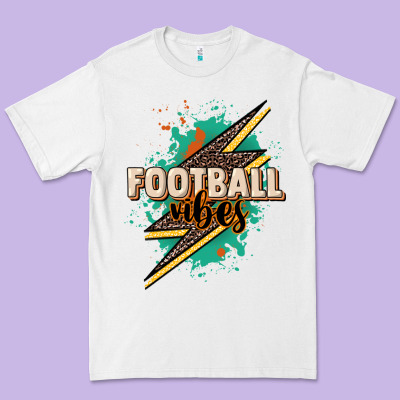 Football Vibes Premium Tee Designed By Nancycooperartshop
