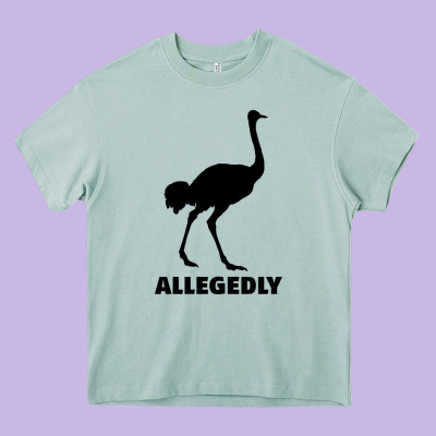 Allegedly Funny Ostrich Heavy Core Tee Designed By Bettercallsaul