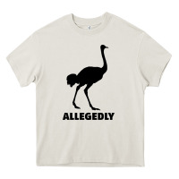 Cream ALLEGEDLY FUNNY OSTRICH Heavy Core Tee - Bettercallsaul