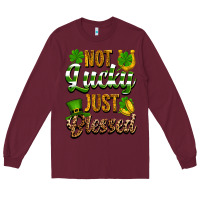 Burgundy St. Patrick's Not lucky just blessed Long Sleeve Tee - OliviaCreatesArt