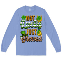 Colony Blue St. Patrick's Not lucky just blessed Long Sleeve Tee - OliviaCreatesArt