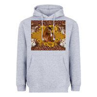 Heather Grey horse Heavyweight Hoodie - BarkalooDesign