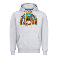 Heather Grey western bee gnomes sunflowers beehive honeycomb leopard turquoise sera Zipper Hoodie - Artiststas