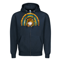 Navy western bee gnomes sunflowers beehive honeycomb leopard turquoise sera Zipper Hoodie - Artiststas