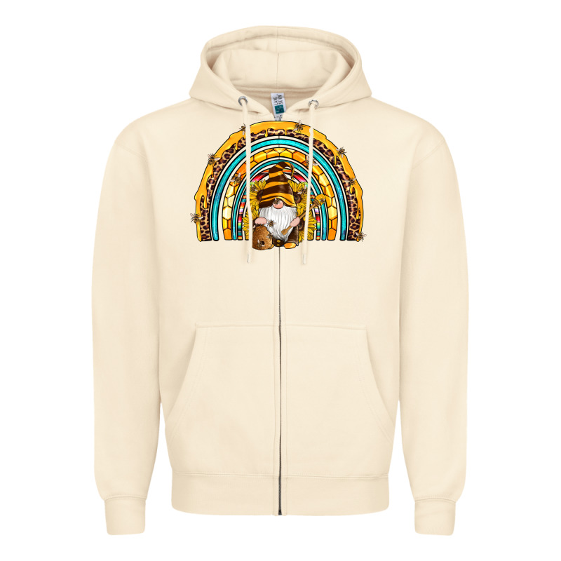 Western Bee Gnomes Sunflowers Beehive Honeycomb Leopard Turquoise Sera Zipper Hoodie by Artiststas | Teevron