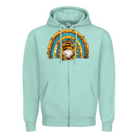 Seafoam western bee gnomes sunflowers beehive honeycomb leopard turquoise sera Zipper Hoodie - Artiststas