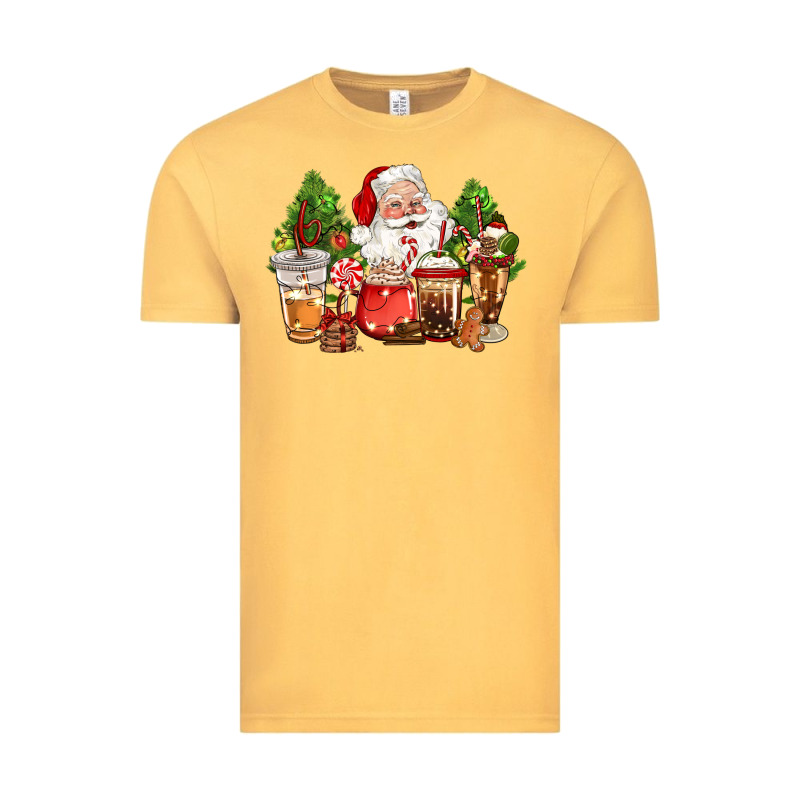 Christmas Santa Coffee Cups Vintage Tee by CowGirlArtShop | Teevron