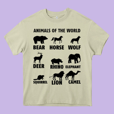Animal Of The World Heavy Core Tee Designed By Bettercallsaul