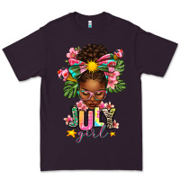 Plum July Girl Afro Woman Summer Premium Tee - texasbilliewilder