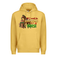 Antique Gold All I Want For Christmas Is A Horse Premium Hoodie - LillyAllenDesigns