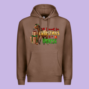 All I Want For Christmas Is A Horse Premium Hoodie Designed By Lillyallendesigns
