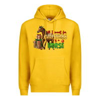 Lemon All I Want For Christmas Is A Horse Premium Hoodie - LillyAllenDesigns