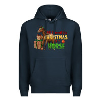 Navy All I Want For Christmas Is A Horse Premium Hoodie - LillyAllenDesigns