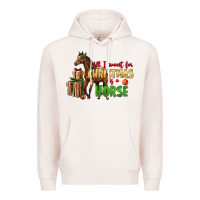 Pale Pink All I Want For Christmas Is A Horse Premium Hoodie - LillyAllenDesigns