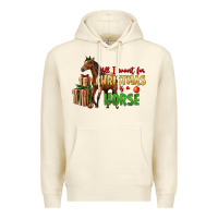 Sandshell All I Want For Christmas Is A Horse Premium Hoodie - LillyAllenDesigns