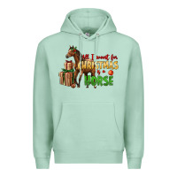 Seafoam All I Want For Christmas Is A Horse Premium Hoodie - LillyAllenDesigns