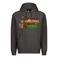 Smoke All I Want For Christmas Is A Horse Premium Hoodie - LillyAllenDesigns