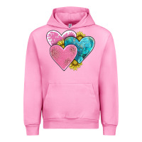 Fuchsia Pink hearts Urban Hoodie - AdoDesignShop
